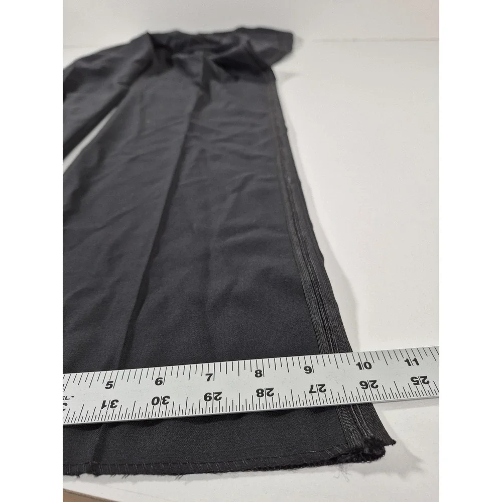 Zanieri Dress Pants Mens 40x37 Black Wool Pleated Tuxedo Stripe Unhemmed Italy